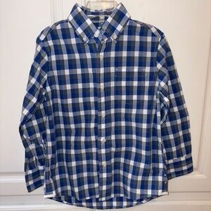 J Crew Crewcuts Blue Plaid Button Down Shirt 4-5